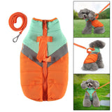 Maxbell Stylish Dog Cold Weather Coats Vest Costumes Apparel for Outdoor Walking Orange