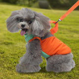 Maxbell Stylish Dog Cold Weather Coats Vest Costumes Apparel for Outdoor Walking Orange