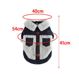 Maxbell Dog Fleece Denim Jacket Vest Winter Clothes Garments for Daily Wear Hiking