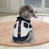 Maxbell Dog Fleece Denim Jacket Vest Winter Clothes Garments for Daily Wear Hiking