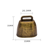 Maxbell Retro Style Grazing Bells for Cattle Pets Supplies Bronze Color