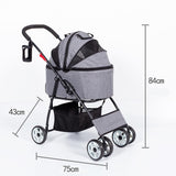 Maxbell Pet Stroller Cat Travel Cart Foldable Stable for Dogs Accessories Kitten