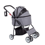 Maxbell Pet Stroller Cat Travel Cart Foldable Stable for Dogs Accessories Kitten