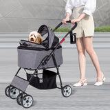 Maxbell Pet Stroller Cat Travel Cart Foldable Stable for Dogs Accessories Kitten
