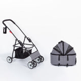 Maxbell Pet Stroller Cat Travel Cart Foldable Stable for Dogs Accessories Kitten