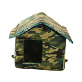 Maxbell Outdoor Cat House Tent Kitty Small Medium Puppy Nest Kitten Hut Cave Pet Bed Square 35x33x30cm
