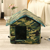 Maxbell Outdoor Cat House Tent Kitty Small Medium Puppy Nest Kitten Hut Cave Pet Bed Square 35x33x30cm
