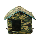 Maxbell Outdoor Cat House Tent Kitty Small Medium Puppy Nest Kitten Hut Cave Pet Bed Square 40x38x35cm
