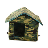 Maxbell Outdoor Cat House Tent Kitty Small Medium Puppy Nest Kitten Hut Cave Pet Bed Square 40x38x35cm