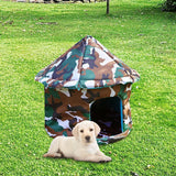 Maxbell Outdoor Cat House Tent Kitty Small Medium Puppy Nest Kitten Hut Cave Pet Bed Round 35cm H 41cm