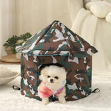 Maxbell Outdoor Cat House Tent Kitty Small Medium Puppy Nest Kitten Hut Cave Pet Bed Round 35cm H 41cm