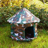 Maxbell Outdoor Cat House Tent Kitty Small Medium Puppy Nest Kitten Hut Cave Pet Bed Round 35cm H 41cm