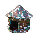 Maxbell Outdoor Cat House Tent Kitty Small Medium Puppy Nest Kitten Hut Cave Pet Bed Round 40cm H 41cm