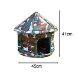 Maxbell Outdoor Cat House Tent Kitty Small Medium Puppy Nest Kitten Hut Cave Pet Bed Round 45cm H 41cm