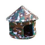 Maxbell Outdoor Cat House Tent Kitty Small Medium Puppy Nest Kitten Hut Cave Pet Bed Round 45cm H 41cm
