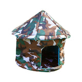 Maxbell Outdoor Cat House Tent Kitty Small Medium Puppy Nest Kitten Hut Cave Pet Bed Round 45cm H 41cm