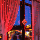 Maxbell Fairy Lights Remote Control Curtain Photo Props Ornament for Spring Festival 3x3m