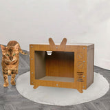 Maxbell TV Shaped Cat Scratcher Box Lounge Bed Wear Resistant Pet Supplies Versatile