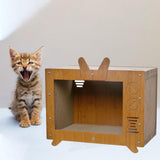 Maxbell TV Shaped Cat Scratcher Box Lounge Bed Wear Resistant Pet Supplies Versatile