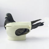 Maxbell Racing Pigeon Holder Mounting Bracket for Pet Bird Feeding Water Medications White