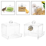 Maxbell Portable Rutin Chicken Feeder Acrylic for Poultry Farm Feeding Accessories without screws