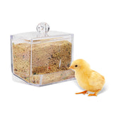 Maxbell Portable Rutin Chicken Feeder Acrylic for Poultry Farm Feeding Accessories without screws