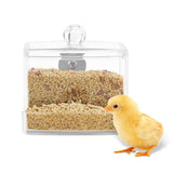 Maxbell Portable Rutin Chicken Feeder Acrylic for Poultry Farm Feeding Accessories with screws