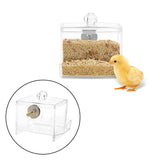Maxbell Portable Rutin Chicken Feeder Acrylic for Poultry Farm Feeding Accessories with screws