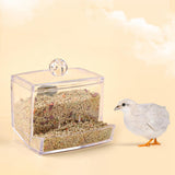 Maxbell Portable Rutin Chicken Feeder Acrylic for Poultry Farm Feeding Accessories with screws
