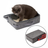 Maxbell Cat Toilet Trainer Collapsible with Handle Lightweight for Kitty Travel