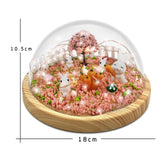 Maxbell DIY Rabbit Night Light Materials Micro Landscape Bunny Lamp for Baby Room