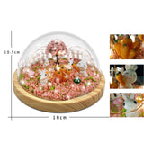 Maxbell DIY Rabbit Night Light Materials Micro Landscape Bunny Lamp for Baby Room