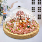 Maxbell DIY Rabbit Night Light Materials Micro Landscape Bunny Lamp for Baby Room