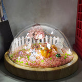 Maxbell DIY Rabbit Night Light Materials Micro Landscape Bunny Lamp for Baby Room