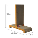 Maxbell Cat Scratcher T Shape Cat Scratch Pad with Ball Thickened for Pet Supplies 60.8cmx25cmx64cm