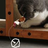 Maxbell Cat Scratcher T Shape Cat Scratch Pad with Ball Thickened for Pet Supplies 60.8cmx25cmx64cm