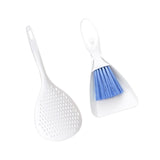 Maxbell Dustpan and Stiff Brush Set Accessories Easy to Clean for Parrot Feeders
