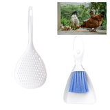 Maxbell Dustpan and Stiff Brush Set Accessories Easy to Clean for Parrot Feeders