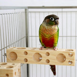 Maxbell Wooden Block with Holes Easy Install Bird Chewing Toy for Macaws Budgie 5.9cmx5.9cmx5.9cm