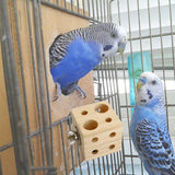 Maxbell Wooden Block with Holes Easy Install Bird Chewing Toy for Macaws Budgie 5.9cmx5.9cmx5.9cm