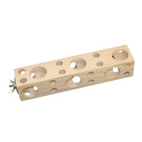 Maxbell Wooden Block with Holes Easy Install Bird Chewing Toy for Macaws Budgie 20cmx4cmx4cm
