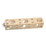 Maxbell Wooden Block with Holes Easy Install Bird Chewing Toy for Macaws Budgie 20cmx4cmx4cm