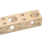 Maxbell Wooden Block with Holes Easy Install Bird Chewing Toy for Macaws Budgie 20cmx4cmx4cm