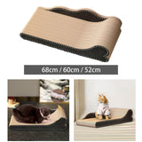 Maxbell Cat Scratcher Lounge Cat Scratch Pad Scratching Board Cardboard Sofa Bed 68cmx40cmx17cm