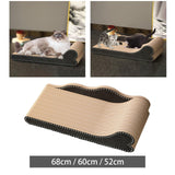 Maxbell Cat Scratcher Lounge Cat Scratch Pad Scratching Board Cardboard Sofa Bed 68cmx40cmx17cm