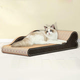 Maxbell Cat Scratcher Lounge Cat Scratch Pad Scratching Board Cardboard Sofa Bed 68cmx40cmx17cm