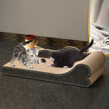 Maxbell Cat Scratcher Lounge Cat Scratch Pad Scratching Board Cardboard Sofa Bed 68cmx40cmx17cm