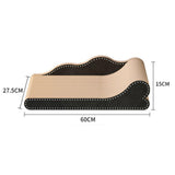 Maxbell Cat Scratcher Lounge Cat Scratch Pad Scratching Board Cardboard Sofa Bed 60cmx27.5cmx15cm