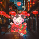 Maxbell Chinese New Year Hanging Decorations LED Decorative Lights for Decor Boy