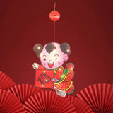 Maxbell Chinese New Year Hanging Decorations LED Decorative Lights for Decor Boy